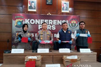 Polres Belitung gagalkan penyelundupan 600 kilogram timah ilegal