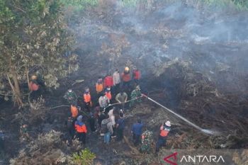Pemadaman karhutla di lahan gambut Kubu Raya terus diupayakan