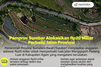 Pemprov Sumbar alokasikan Rp20 miliar perbaiki jalan provinsi