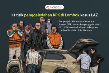 11 titik penggeledahan KPK di Lombok kasus LAZ