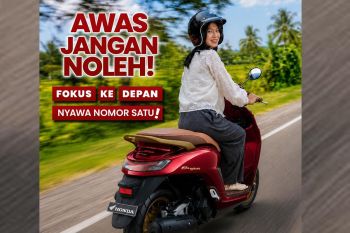 Awas jangan noleh! Tunas Honda ingatkan pengendara: fokus ke depan, keselamatan nomor satu