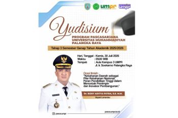 Pascasarjana UMPR hadirkan Bupati Lamandau sebagai pembicara orasi ilmiah yudisium