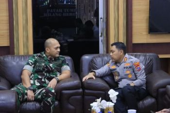 Perkuat Sinergi TNI-Polri, Kapolres Langkat silaturahmi dengan Dandim 0203/Langkat