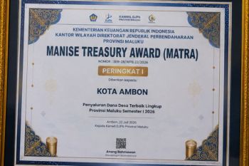 Pemkot Ambon peringkat pertama penyaluran Dana Desa terbaik di Maluku