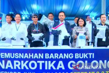 BNN memusnahkan 3,37 ton barang bukti narkotika pada peringatan HANI 2026