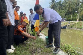 Pemdes Brundung apresiasi bantuan 10.000 mangrove untuk revitalisasi pesisir