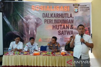PBPH di Ukui kolaborasi dengan Polres Pelalawan taja Sosialisasi Dalkarhutla serta Perlindungan Hutan dan Satwa