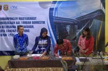 Pemprov Lampung fasilitasi pembangunan sanitasi di Pesawahan, Kota Bandarlampung