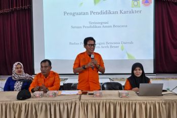 BPBD Aceh Besar Edukasi kesiapsiagaan bencana bagi 1.559 pelajar