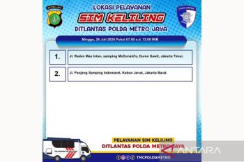 Minggu, SIM Keliling tersedia di dua lokasi Jakarta