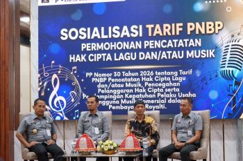 Kemenkum Sulbar dukung pencatatan hak cipta lagu Rp0