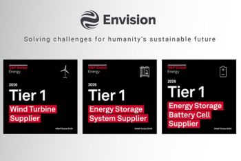 Envision Named to S&P Global Tier 1 Cleantech Companies List for the Second Consecutive Year