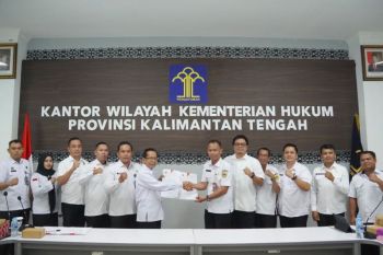 Kanwil Kemenkum Kalteng-Pemkab Gumas harmonisasikan lima produk hukum
