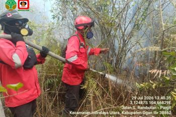 Manggala Agni padamkan enam titik karhutla di Sumsel