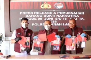 Polres Tanah Laut gagalkan peredaran sabu selamatkan 7200 jiwa