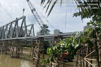 Jembatan Salujambu penghubung Luwu-Luwu Utara segera digunakan
