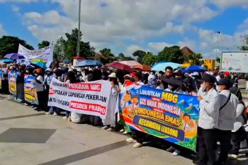 Aksi damai di Wonosobo suarakan kelanjutan program MBG