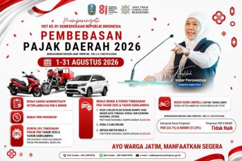 Khofifah beri keringanan pajak kendaraan selama Agustus 2026