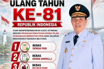 Semarak HUT Ke-81 RI, Gubernur Babel bebaskan denda pajak kendaraan