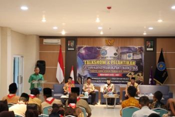 Wali Kota Tarakan Hadiri Pelantikan Saka Pramuka Anti Narkotika