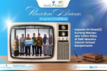 UPZ Bank Kalsel bantu pendidikan 54 siswa SMK Maestro Islamic School Banjarmasin