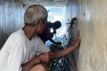 Sendang Wonosari dan selang warna-warni pembawa air