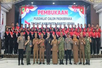 45 calon Paskibraka Barito Utara ikuti pemusatan diklat