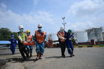 Pertamina Gelar Simulasi OKD Level 1 di Fuel Terminal Tarakan