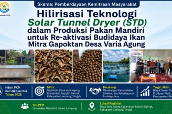UNU Lampung hilirisasi teknologi solar tunnel dryer dukung pakan mandiri Gapoktan Varia Agung
