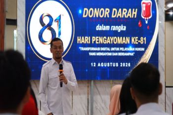 Hari Pengayoman, Kemenkum Sulbar gandeng RSUD Mamuju gelar donor darah