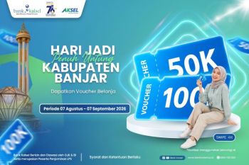 Bank Kalsel bagi-bagi voucher belanja, semarakan HUT ke-76 Kabupaten Banjar