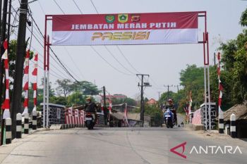 Jembatan Merah Putih Presisi hubungkan Kecamatan  Klapanunggal-Cikahuripan Bogor