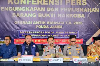 Polda Jambi ungkap 154 kasus dan 236 tersangka narkoba selama operasi