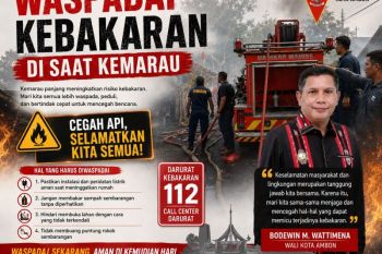Pemkot Ambon ingatkan warga waspadai kebakaran saat kemarau panjang