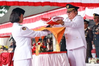 Wesly inspektur upacara peringatan Detik-detik Proklamasi di Pematangsiantar
