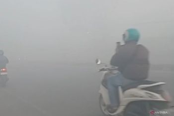 Kabut asap "rembes" ke Kota Seribu Sungai Banjarmasin Kalsel