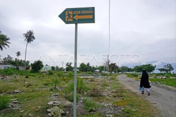 BPBD Palu pasang ratusan rambu evakuasi perkuat kesiapsiagaan bencana