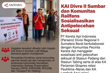 KAI Divre II Sumbar dan Komunitas railfans sosialisasikan antipelecehan seksual