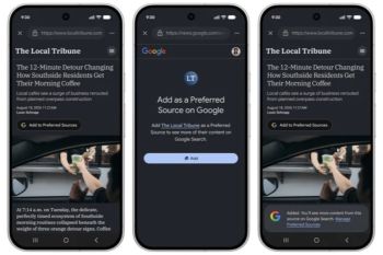 Pengguna Google bisa pilih sumber berita favorit untuk hasil pencarian