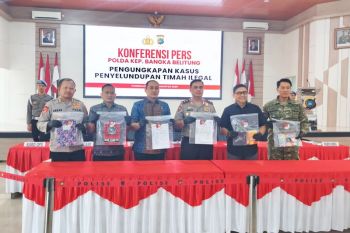 Polda Babel gagalkan penyelundupan 90,151 ton pasir timah ke luar negeri