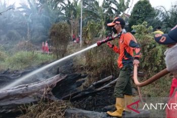 Tim satgas padamkan karhutla di enam desa Muara Enim