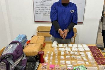 Polres Dumai gerebek persembunyian narkoba di perkebunan sawit, 2 kg sabu dan 4 kg ganja disita