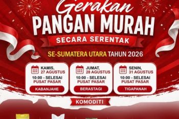 Gerakan Pangan Murah serentak digelar di Tiga Pasar Karo, Bulog jaga stabilitas harga