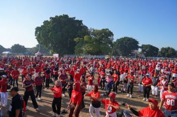Ribuan warga ikuti senam bersama buka Festival Mustika Rasa di Yogyakarta