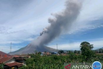 Sinabung Erupsi, kolom abu menjulang 3.500 Meter