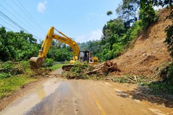 Balai Jalan tuntaskan pembersihan longsor jalur Trans Sulawesi Parigi Moutong