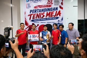 BNCT sabet juara II pertandingan tenis meja Pelindo Group