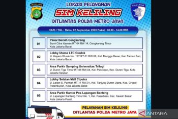 Berikut lima lokasi SIM Keliling di Jakarta pada Rabu