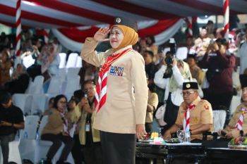 Khofifah optimistis Pramuka Jatim jadi penggerak ketahanan pangan