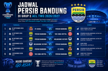 Berikut jadwal Persib Bandung di Grup E ACL Two